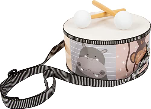 smallfoot 11952 tamburo bambini animali safari legno