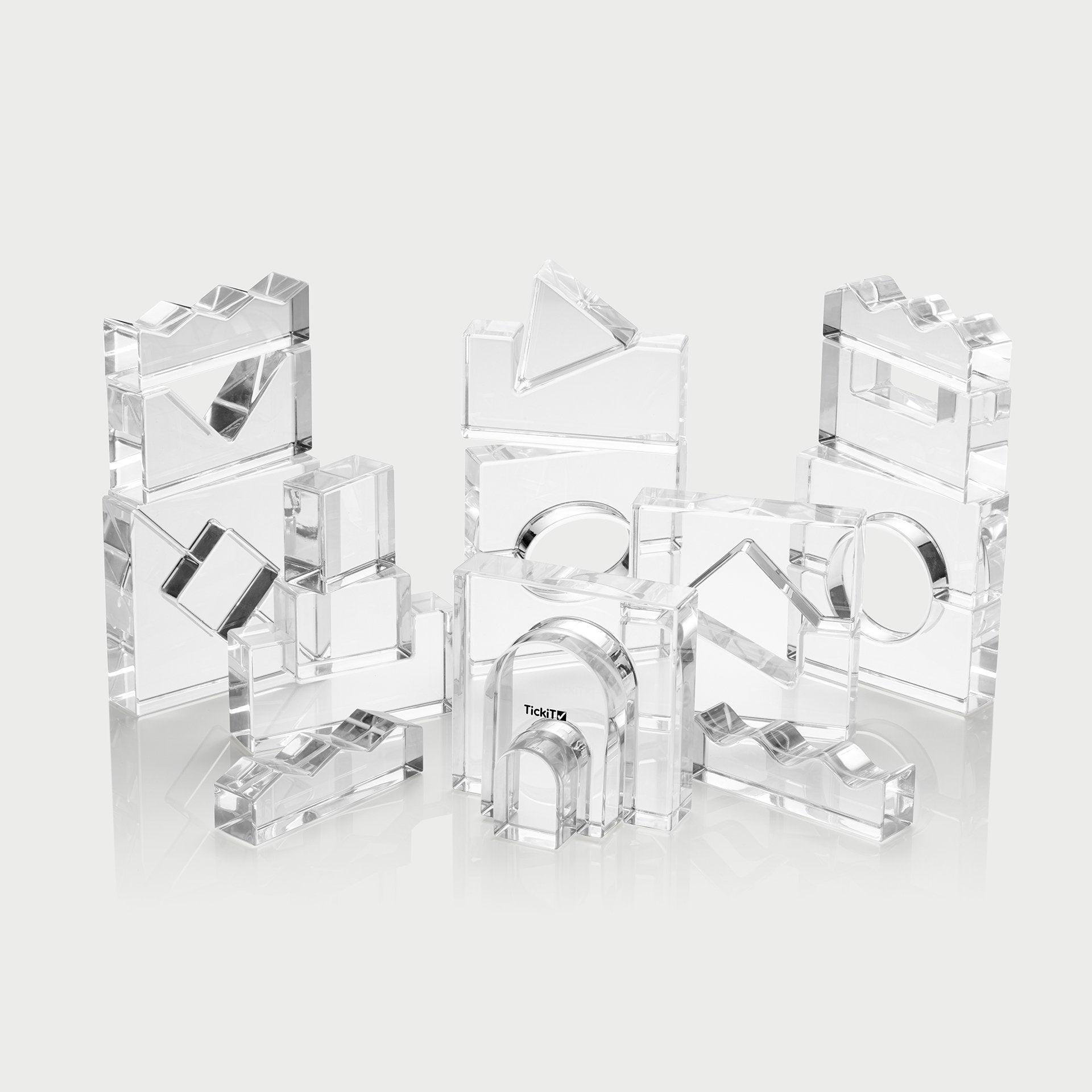 Tickit Clear Crystal Blocchi Trasparenti 25 Pezzi Acrilico
