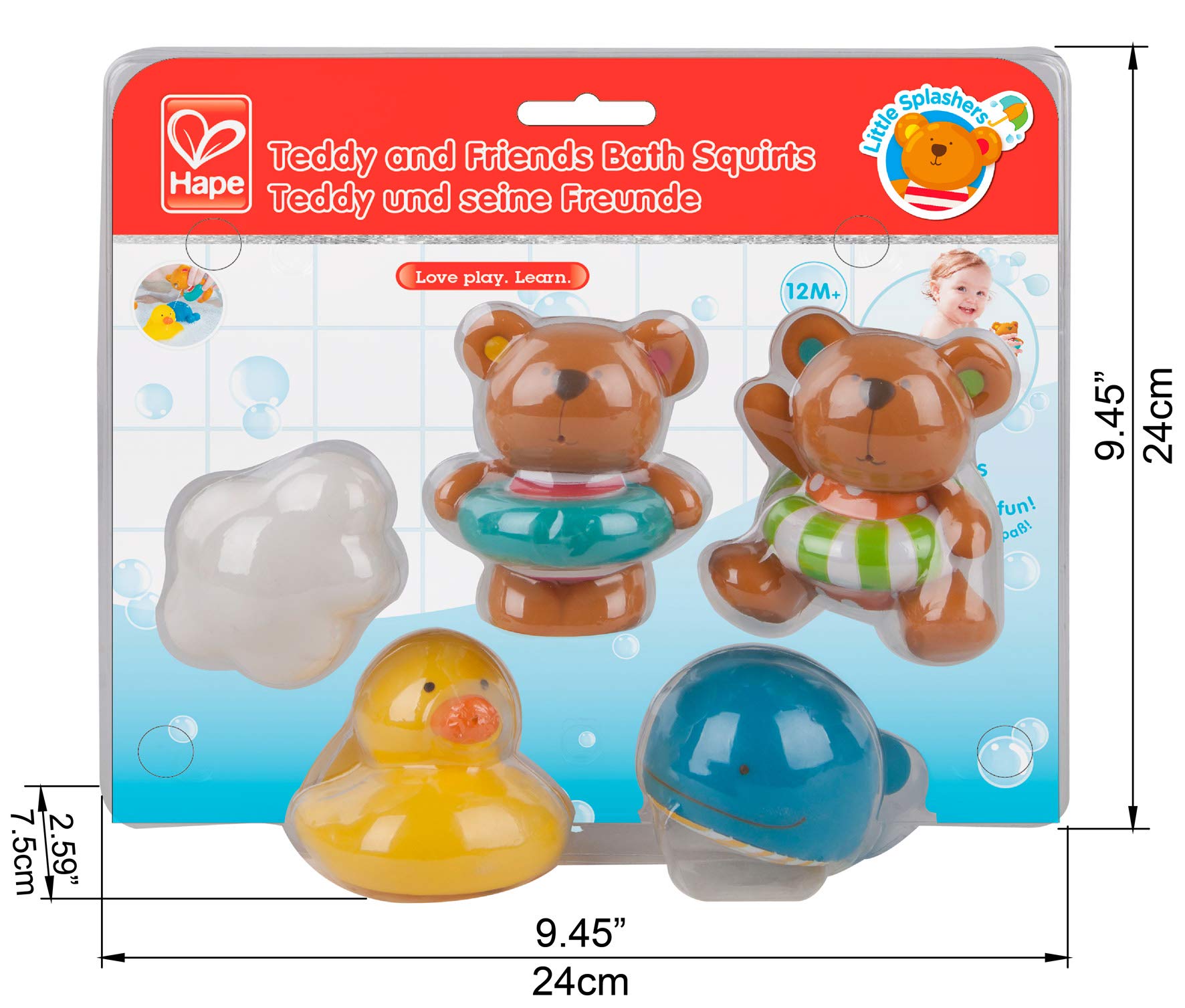Hape Teddy e Amici giochi bagnetto spruzzi vasca