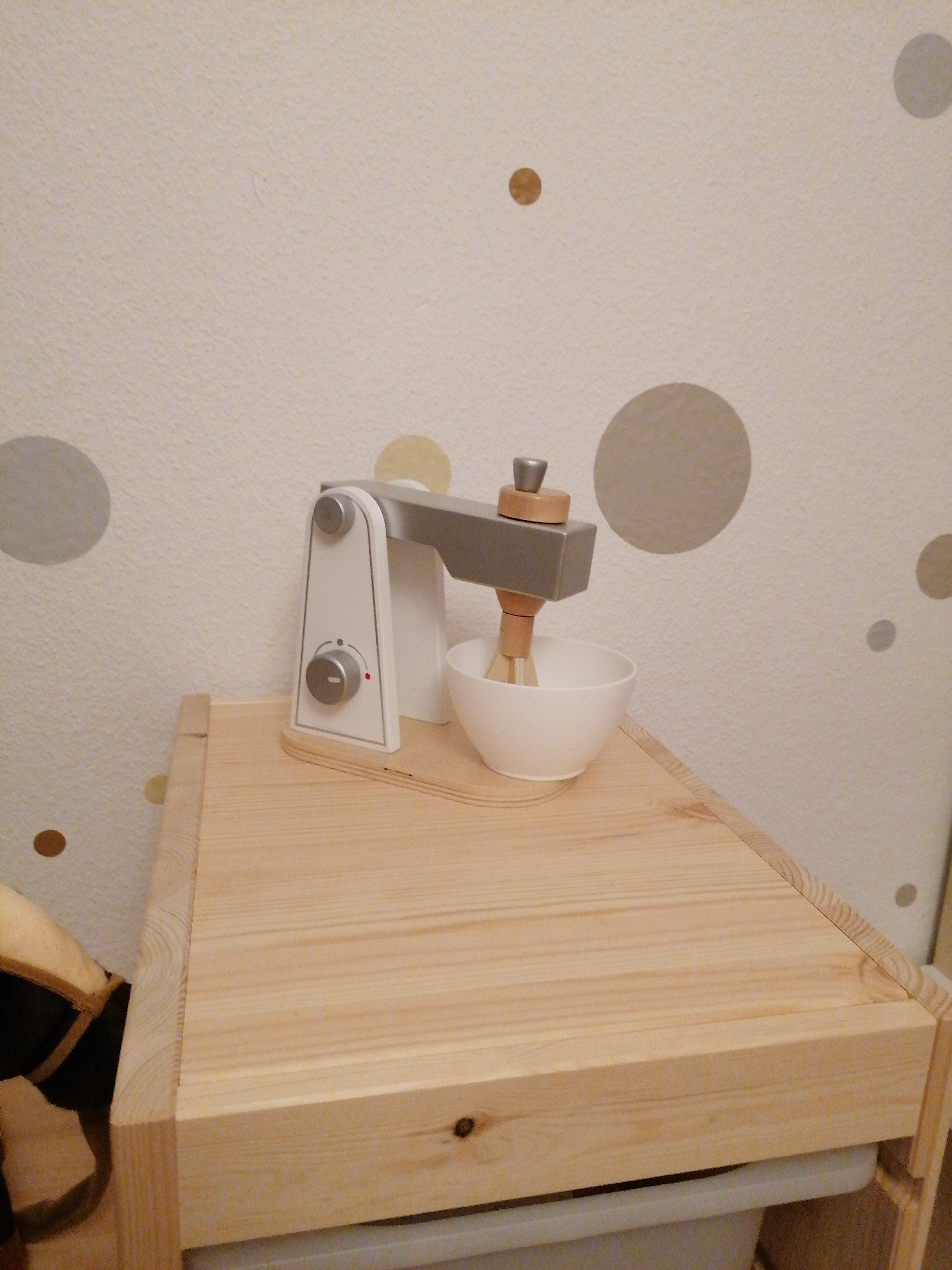 smallfoot 10595 sbattitore cucina bambini legno con ciotola