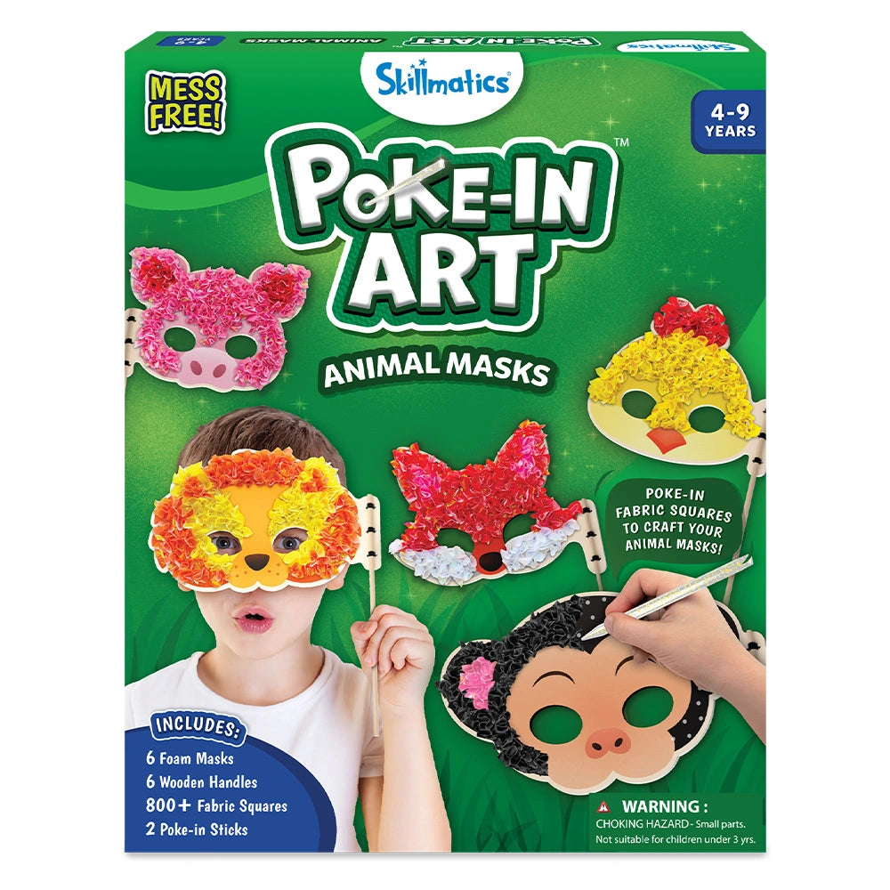 Skillmatics Poke-in Art Animal Masks kit maschere