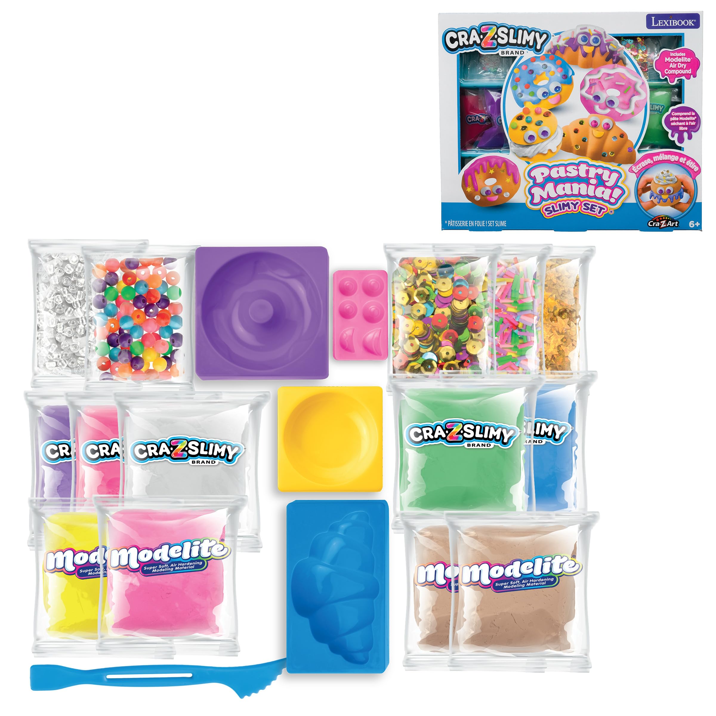 Lexibook CRA-Z-Slimy CRSLIM33 kit slime pasticceria sensoriale