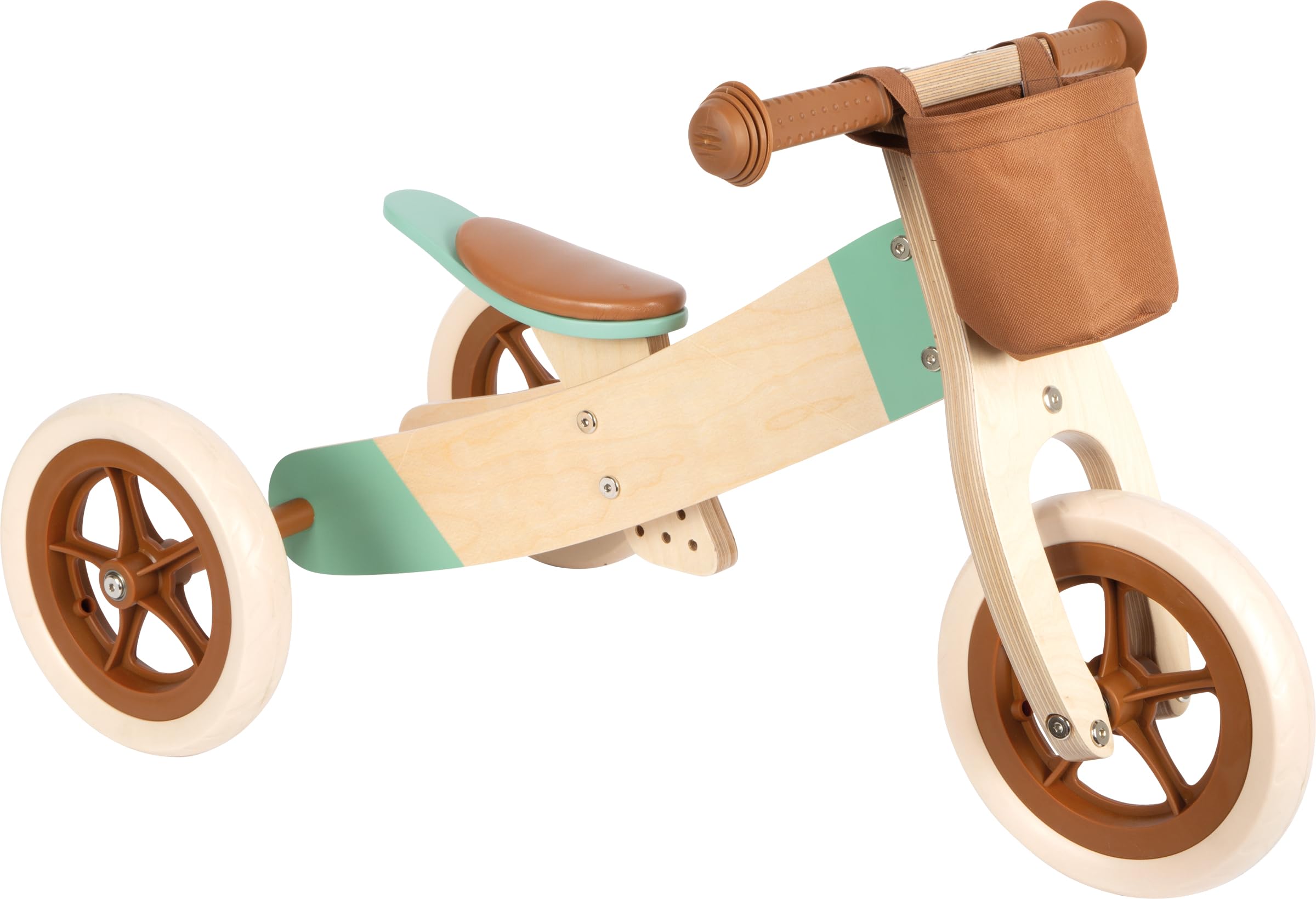 smallfoot Trike Maxi 11609 triciclo legno maxi turchese 4 in 1
