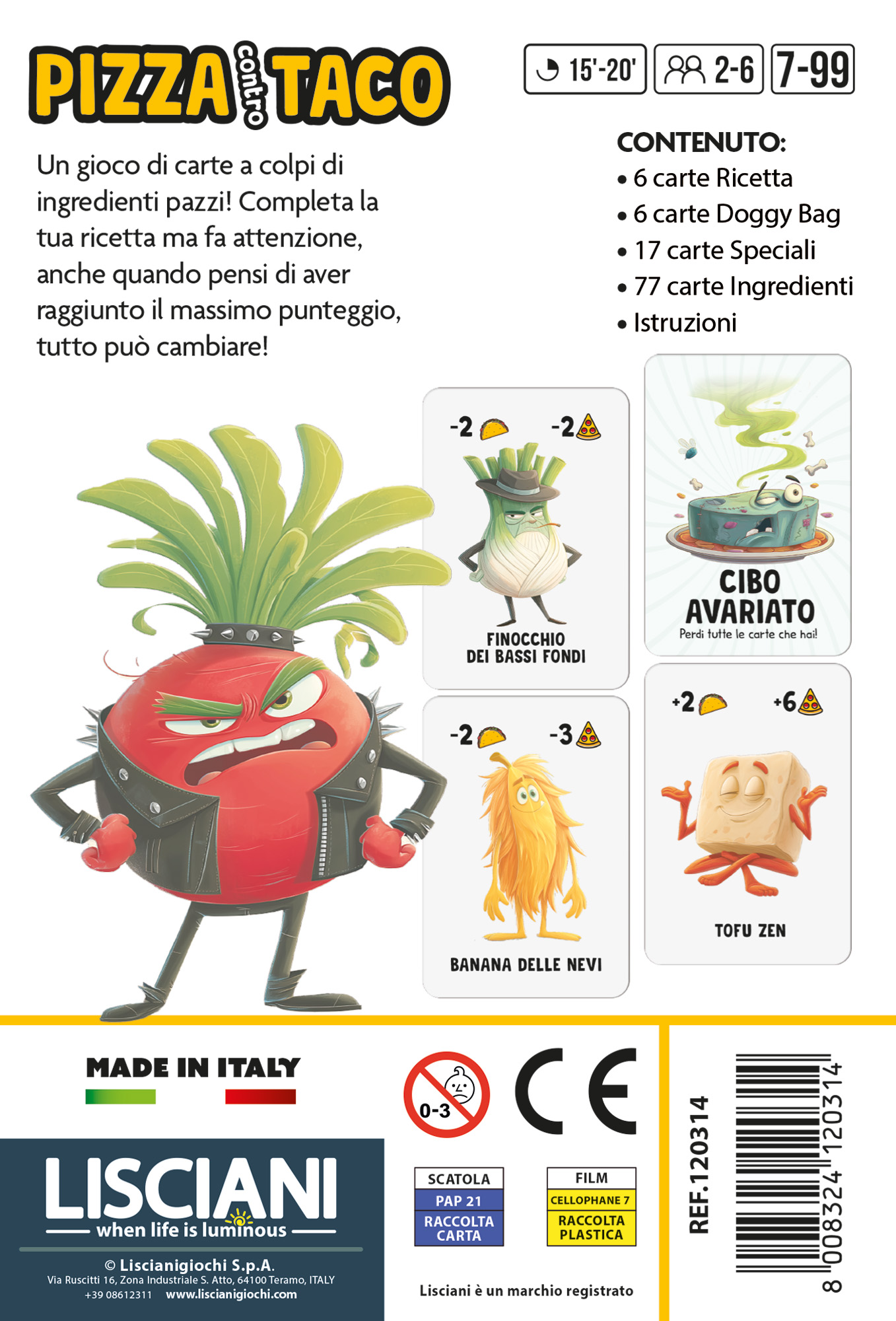 Lisciani Ludoteca Pizza Vs Taco gioco di carte ricette