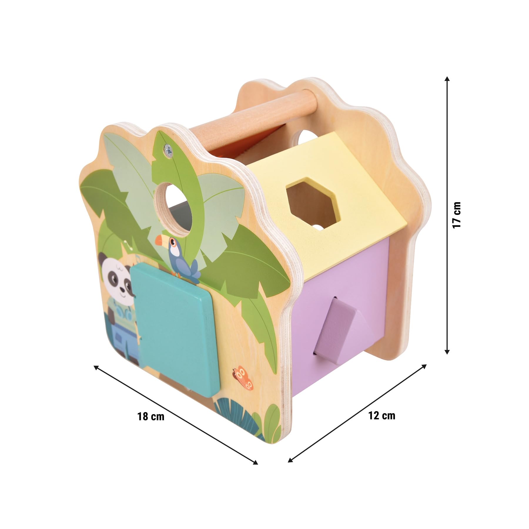 smallfoot Jungle Friends casetta dado incastro legno 5 pezzi