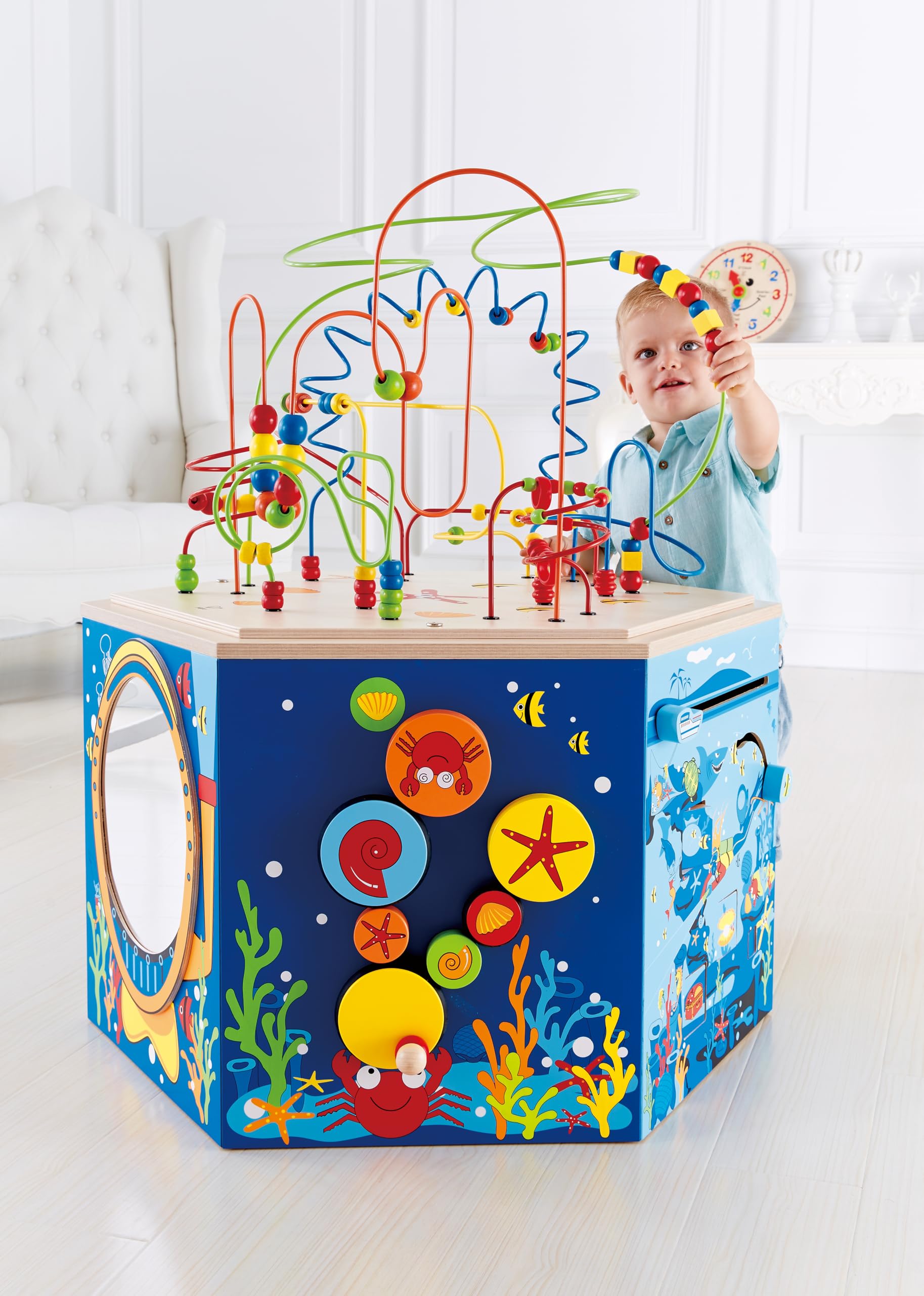 Hape E1907 Barriera Corallina cubo attività legno