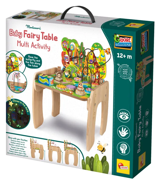 Lisciani Montessori Wood Baby Fairy Table tavolo attività legno
