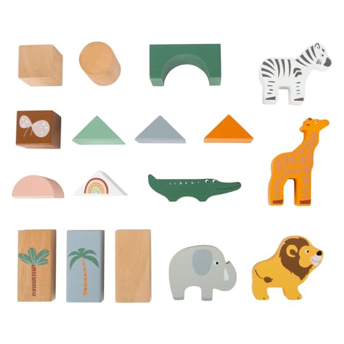 smallfoot Safari 11699 cubetti costruzioni legno 50 pezzi