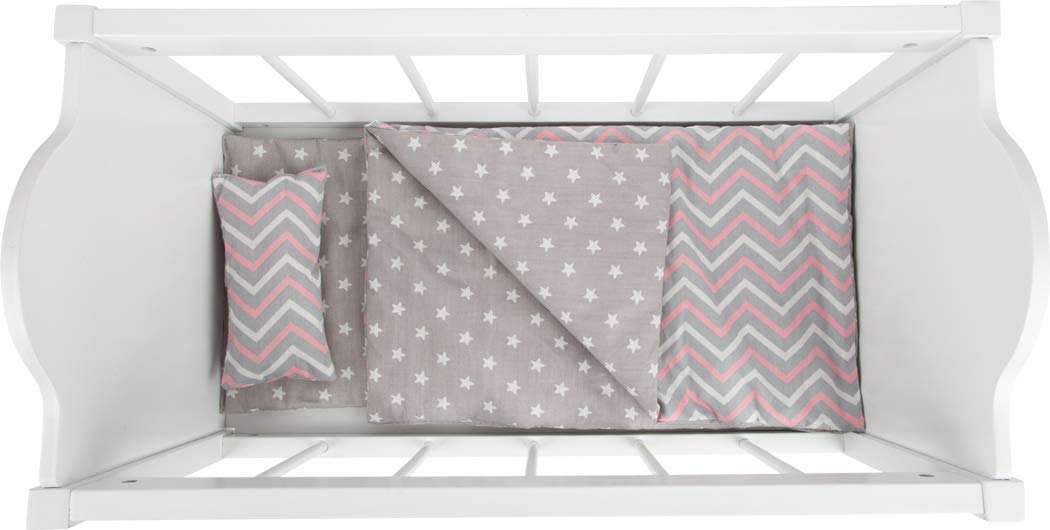 smallfoot lettino per bambole in legno bianco 47 cm