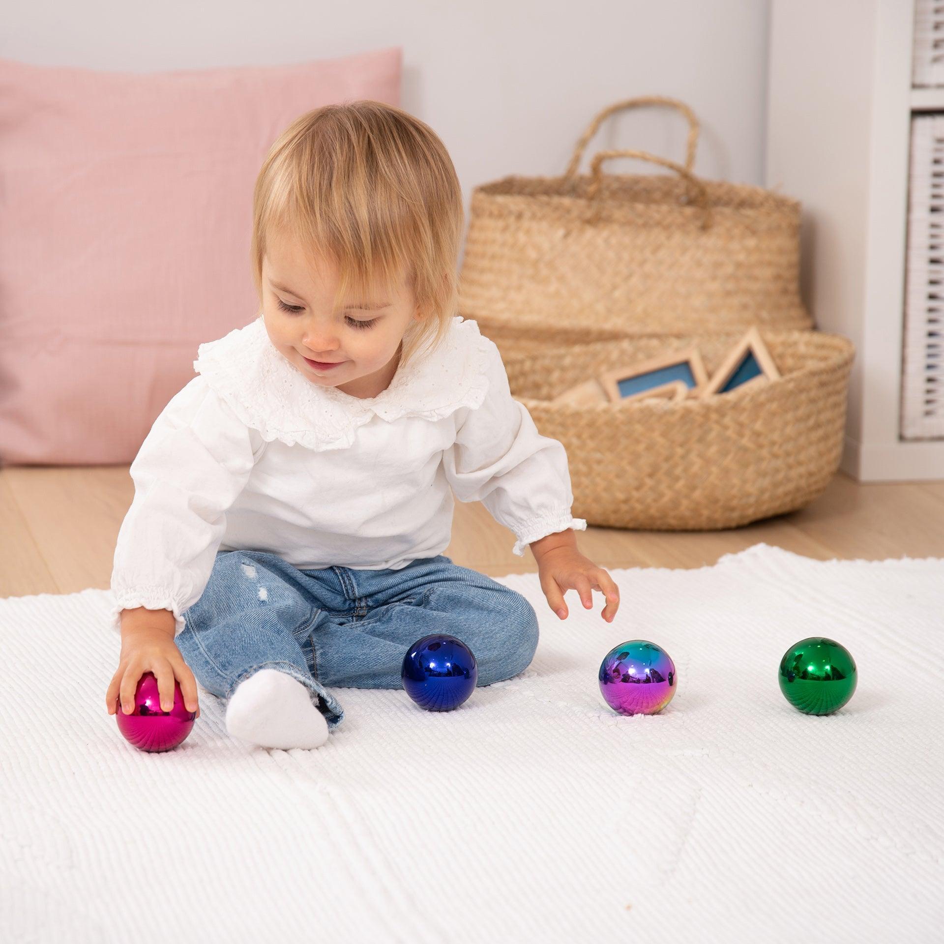 Tickit Sensory Steel Mystery Balls palline acciaio 6 pezzi sonore