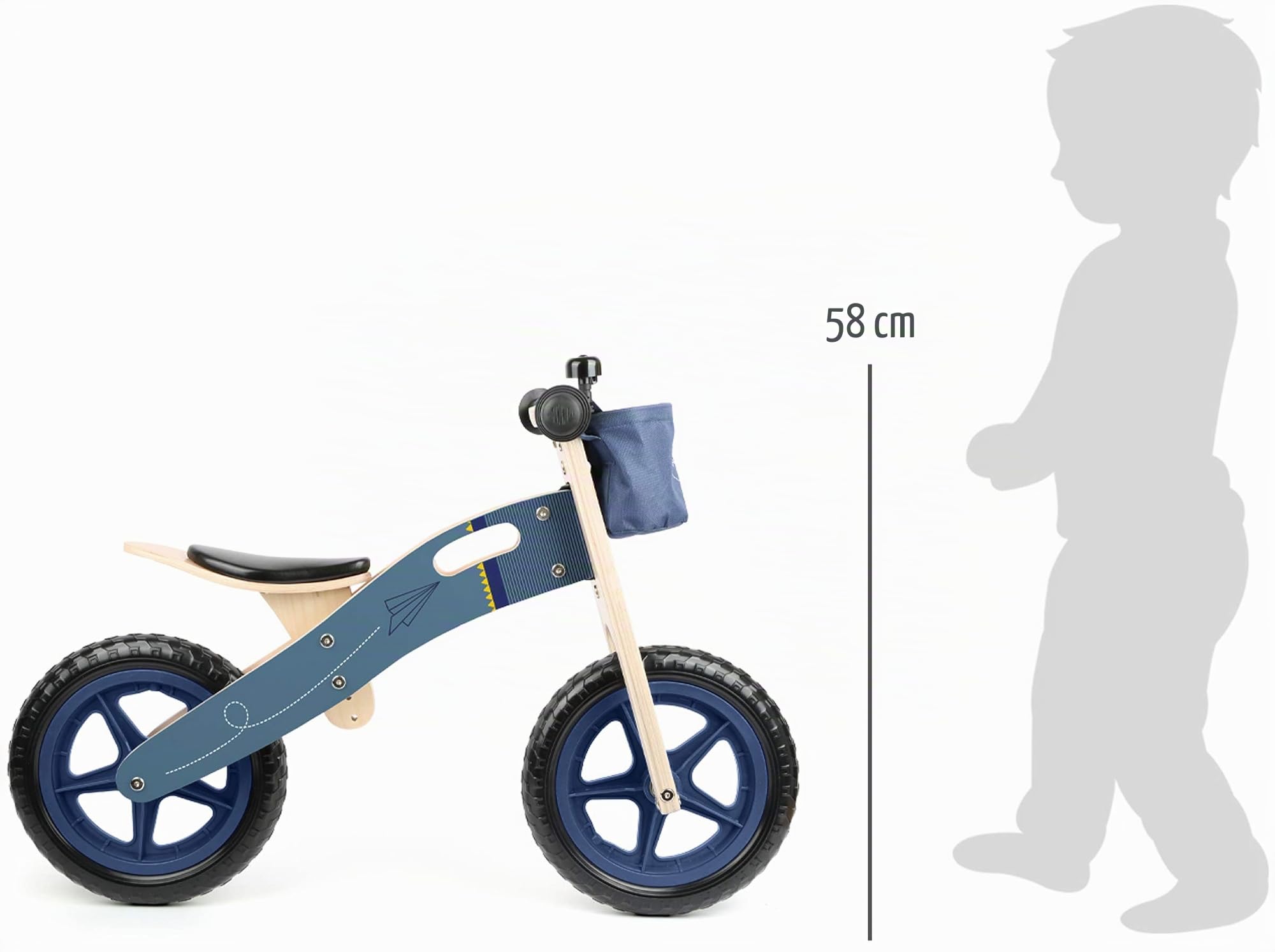 smallfoot 11614 bici senza pedali aereo di carta sella regolabile