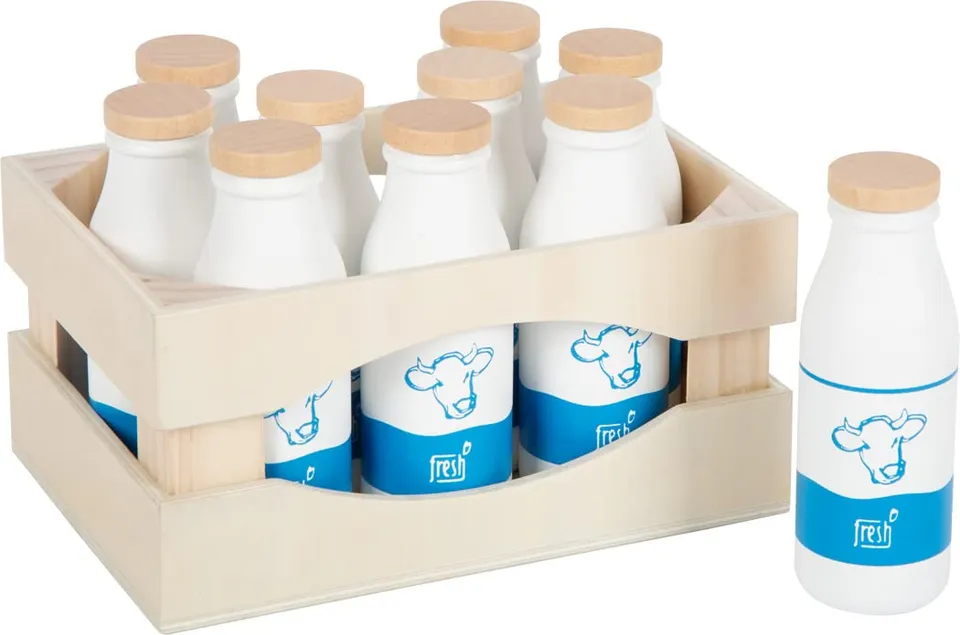 Small Foot Fresh 12354 cassetta latte legno 10 bottiglie