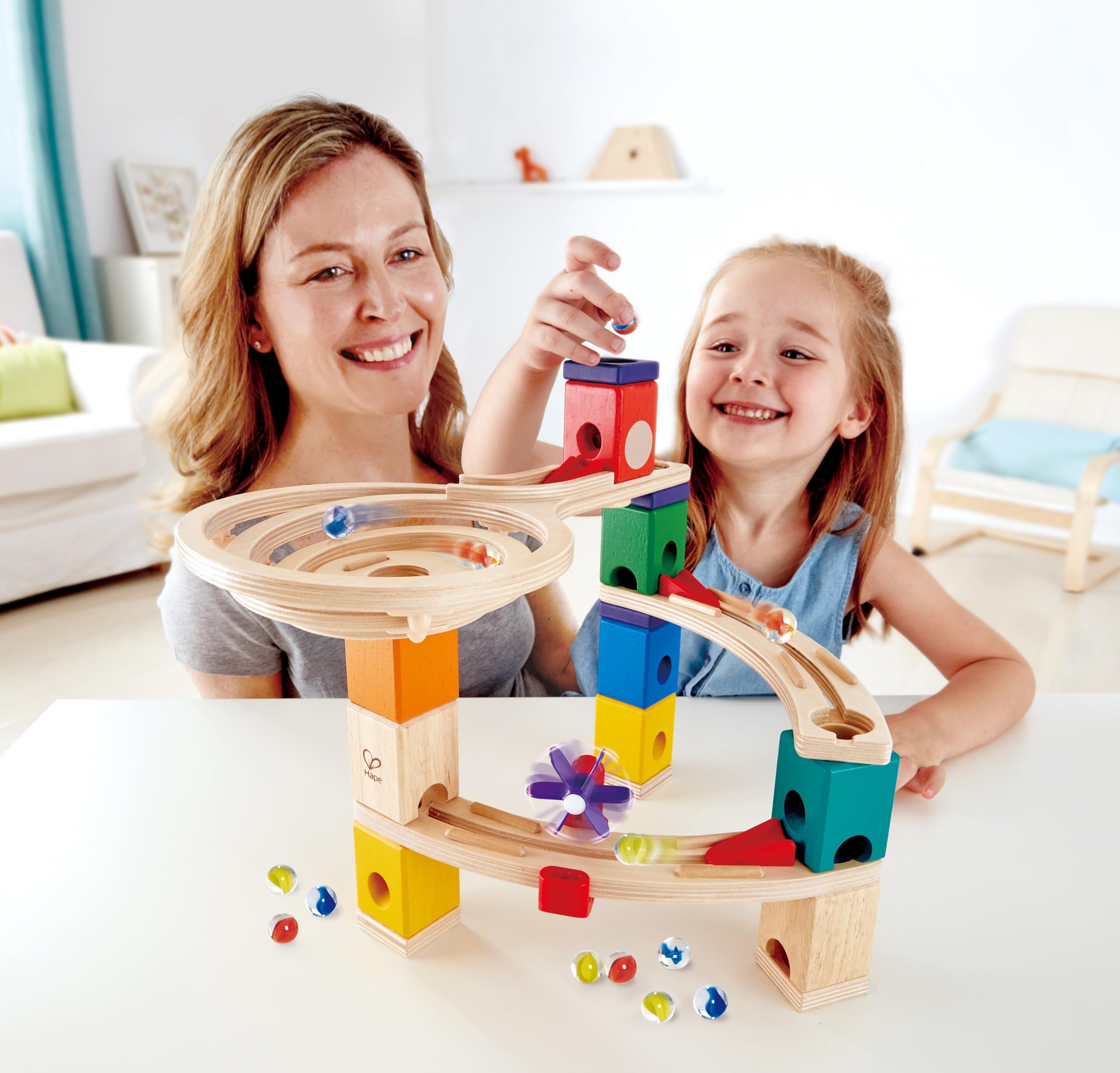 Hape Quadrilla Corsa al Traguardo Pista Biglie Legno 4 Anni