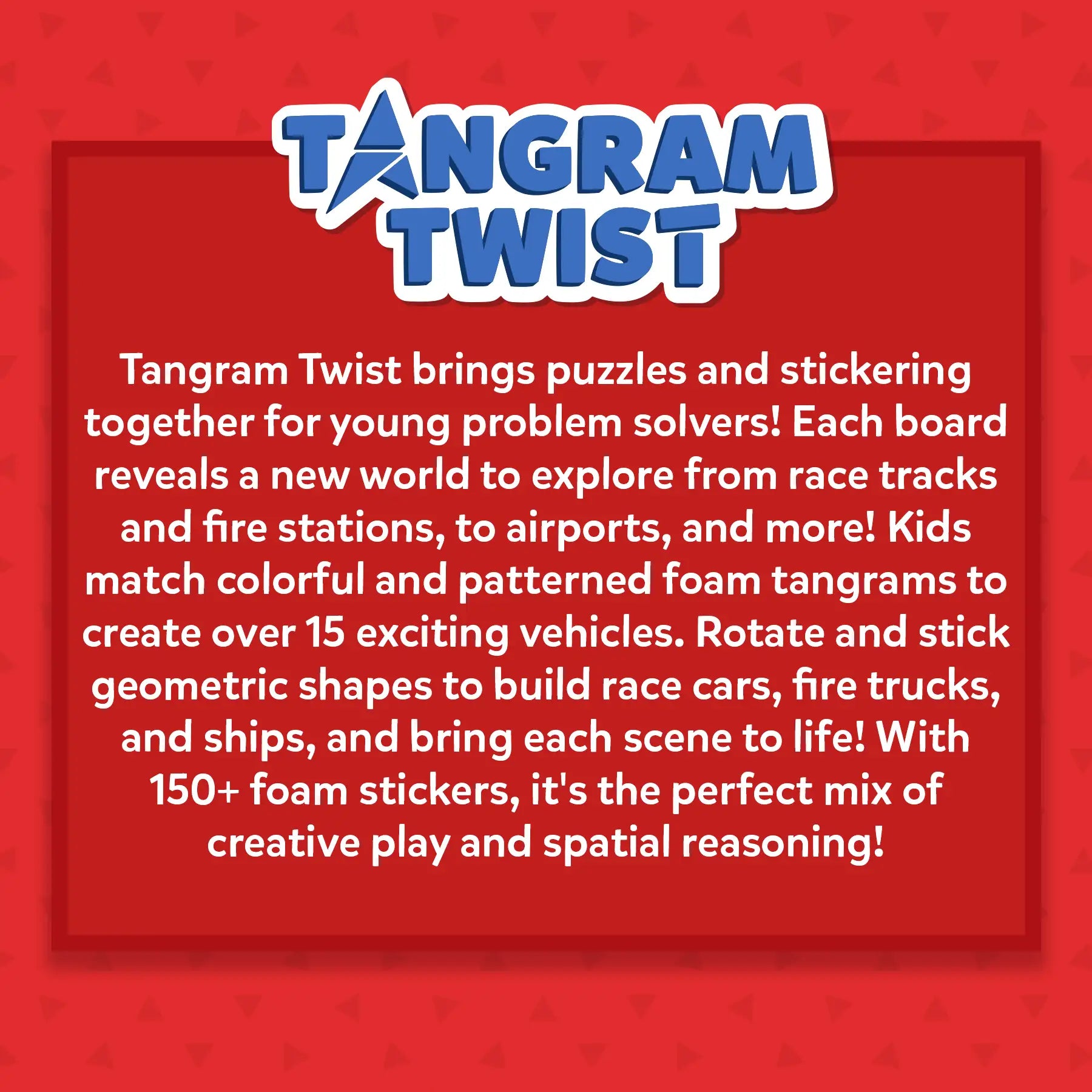 Skillmatics Tangram Twist puzzle adesivi veicoli 4-7 anni