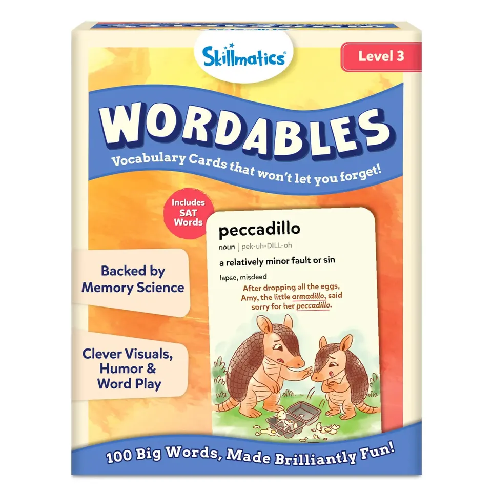 Skillmatics Wordables Level 3 flashcard vocabolario SAT
