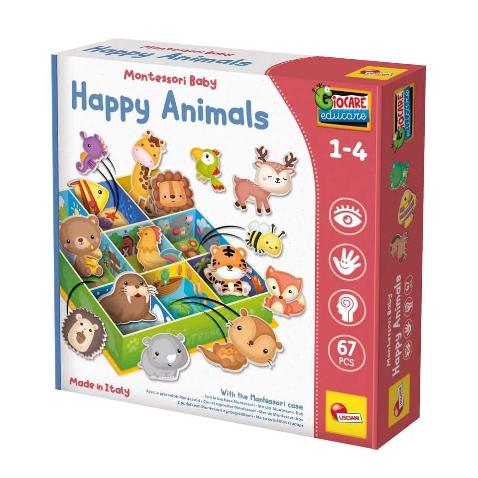 Lisciani Montessori Baby Happy Animals gioco animali classificazione