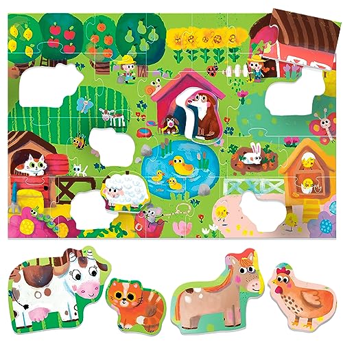 Headu Maxi Shaped Puzzle Farm MU29556 puzzle 19 pezzi 2+ anni