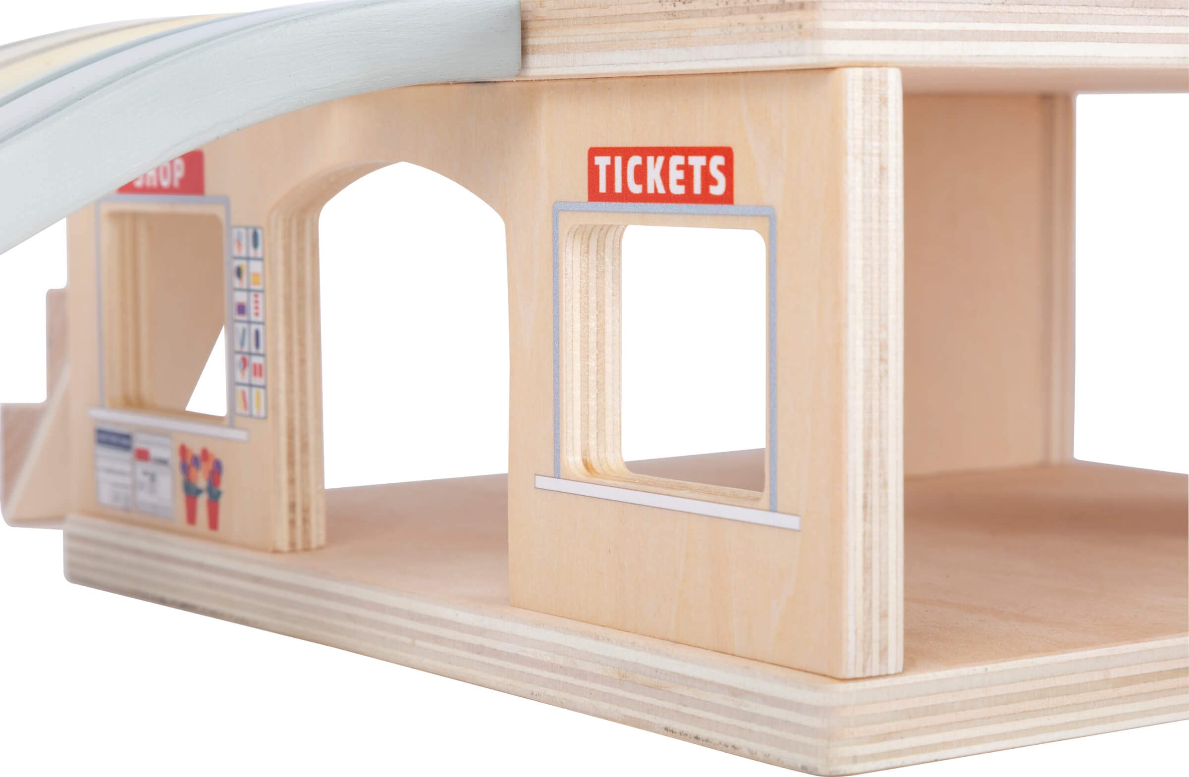 smallfoot 11235 Stazione treno legno 2 piani con accessori