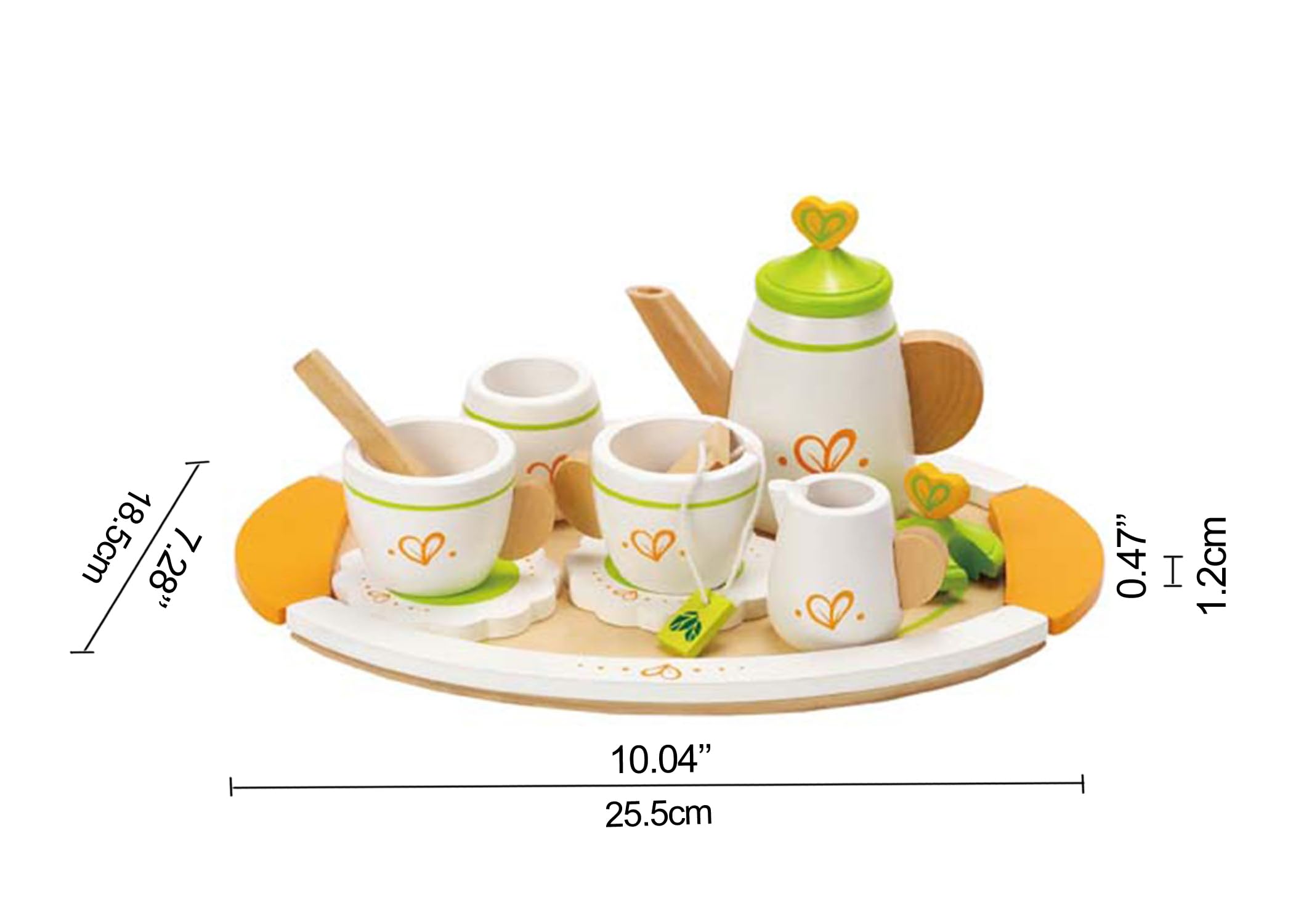 Hape E3124 Servizio da tè giocattolo per due in legno