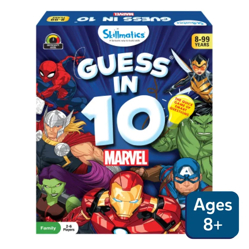 Skillmatics Guess in 10 Marvel gioco di carte eroi