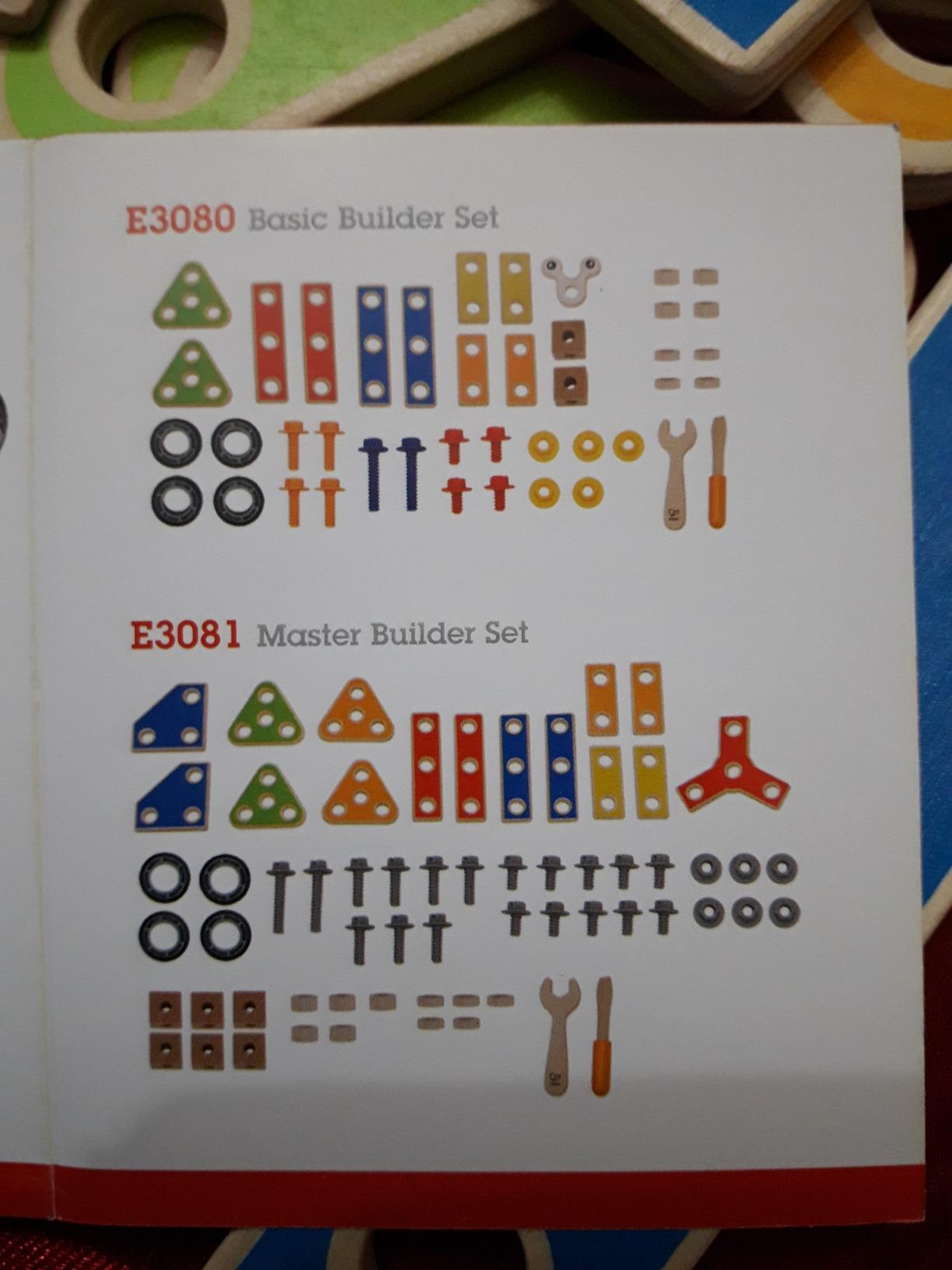 Hape E3081 set costruzioni legno avanzato 62 pezzi