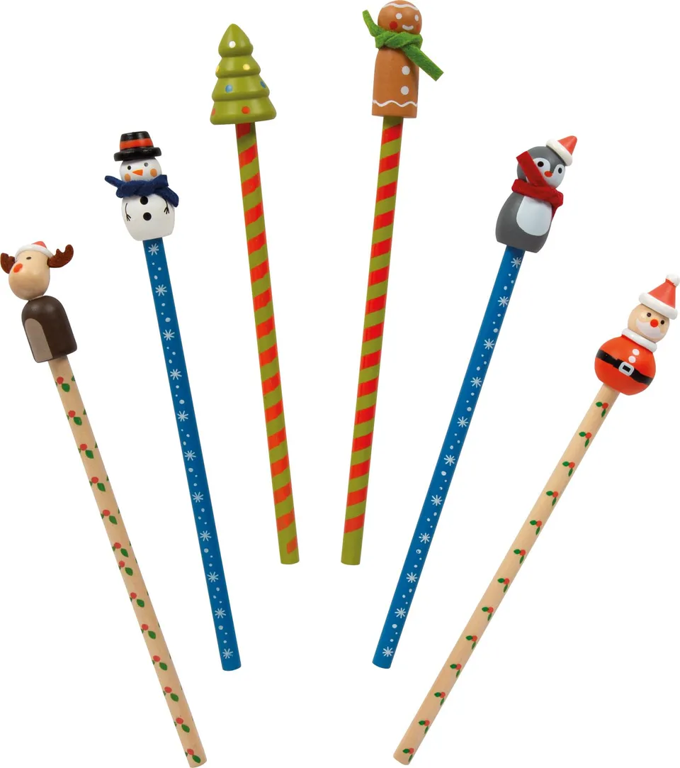 smallfoot Natale set 6 matite legno personaggi
