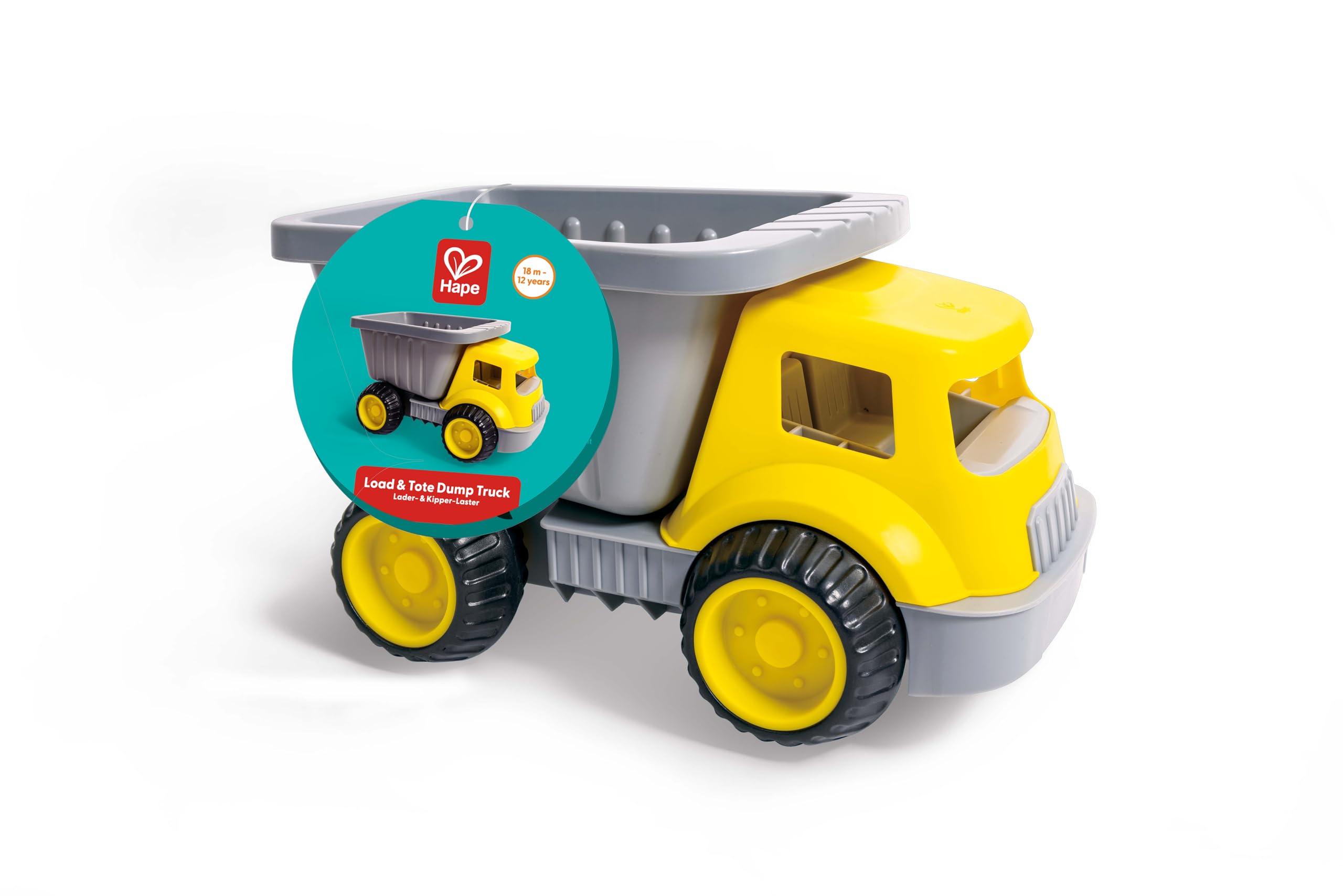 Hape E4084 Autoribaltabile Carica Trasporta camion giallo