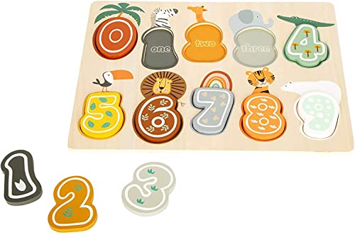 smallfoot Safari 11702 puzzle numeri legno 0-9