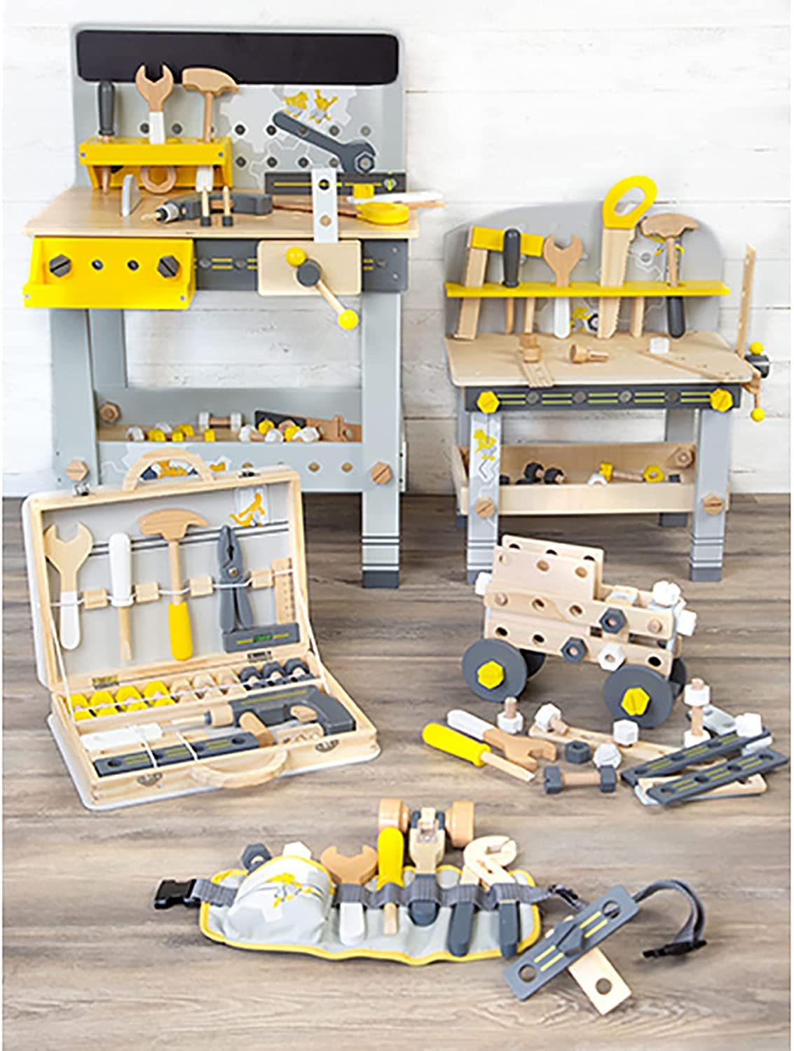 smallfoot Miniwob set costruzioni legno con attrezzi