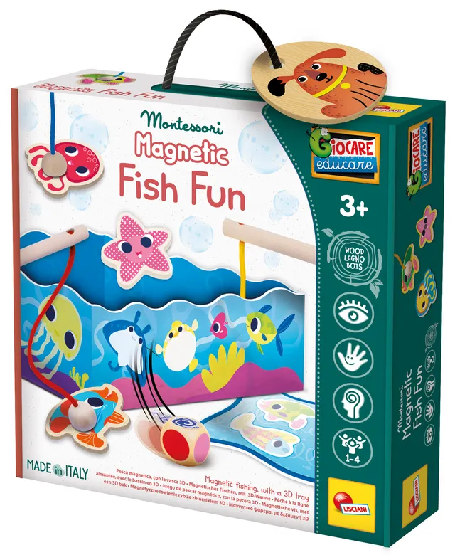 Lisciani Montessori Baby Magnetic Fish Fun pesca magnetica legno