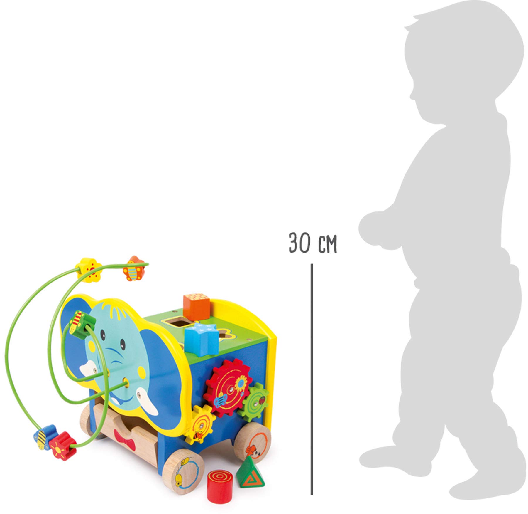 smallfoot Elefante Activity 1567 cubo motricità legno 1 anno