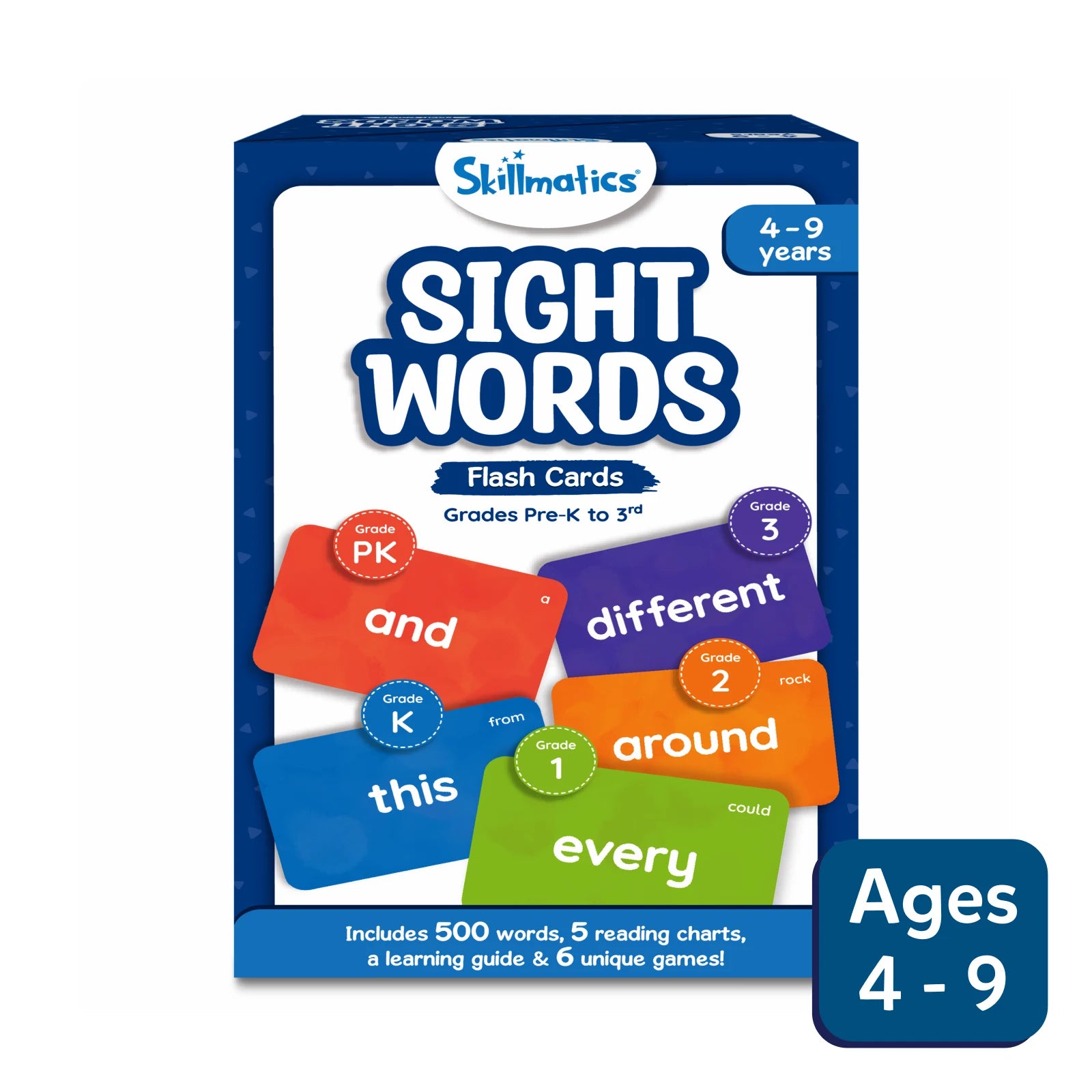 Skillmatics Sight Words flash card 500 parole 4-9 anni