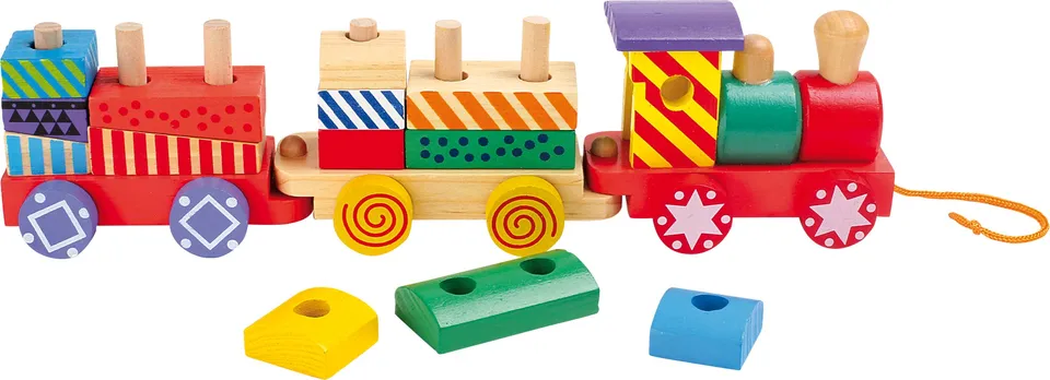 smallfoot 3498 trenino variopinto in legno trainabile