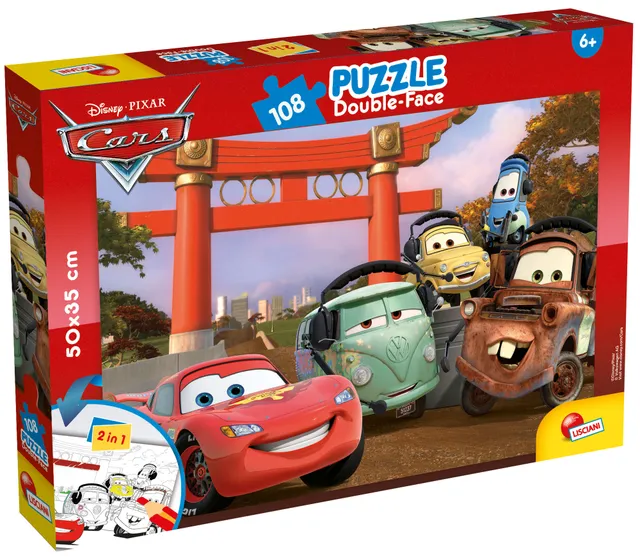 Lisciani Disney Df Plus 108 Cars puzzle bambini double-face
