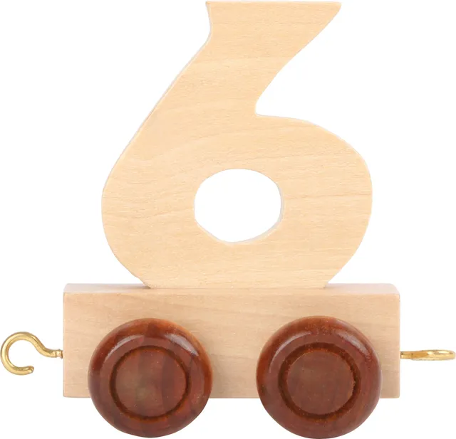 smallfoot 10558 trenino in legno numero 6 naturale
