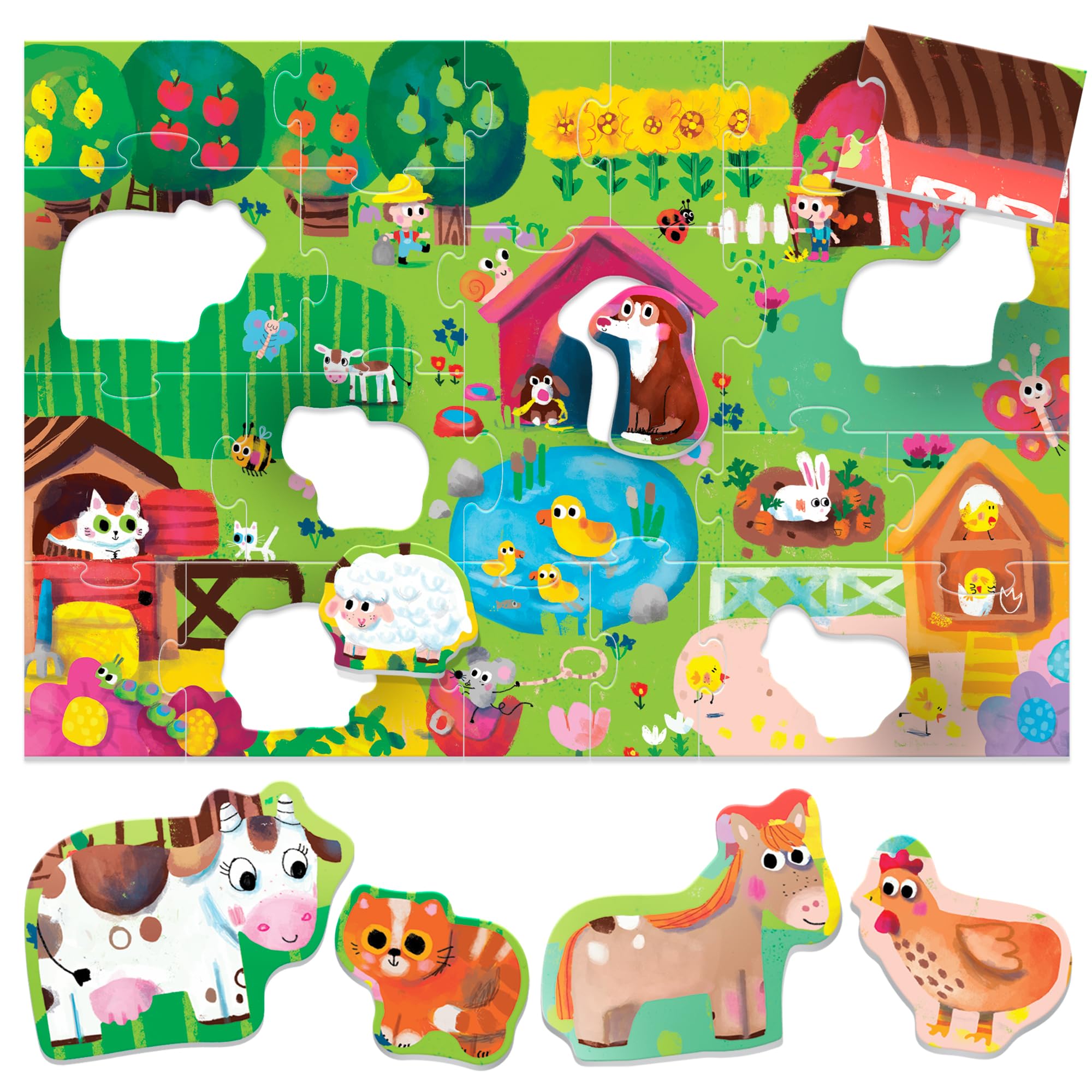 Headu Maxi Shaped Puzzle Farm MU29556 puzzle 19 pezzi 2+ anni