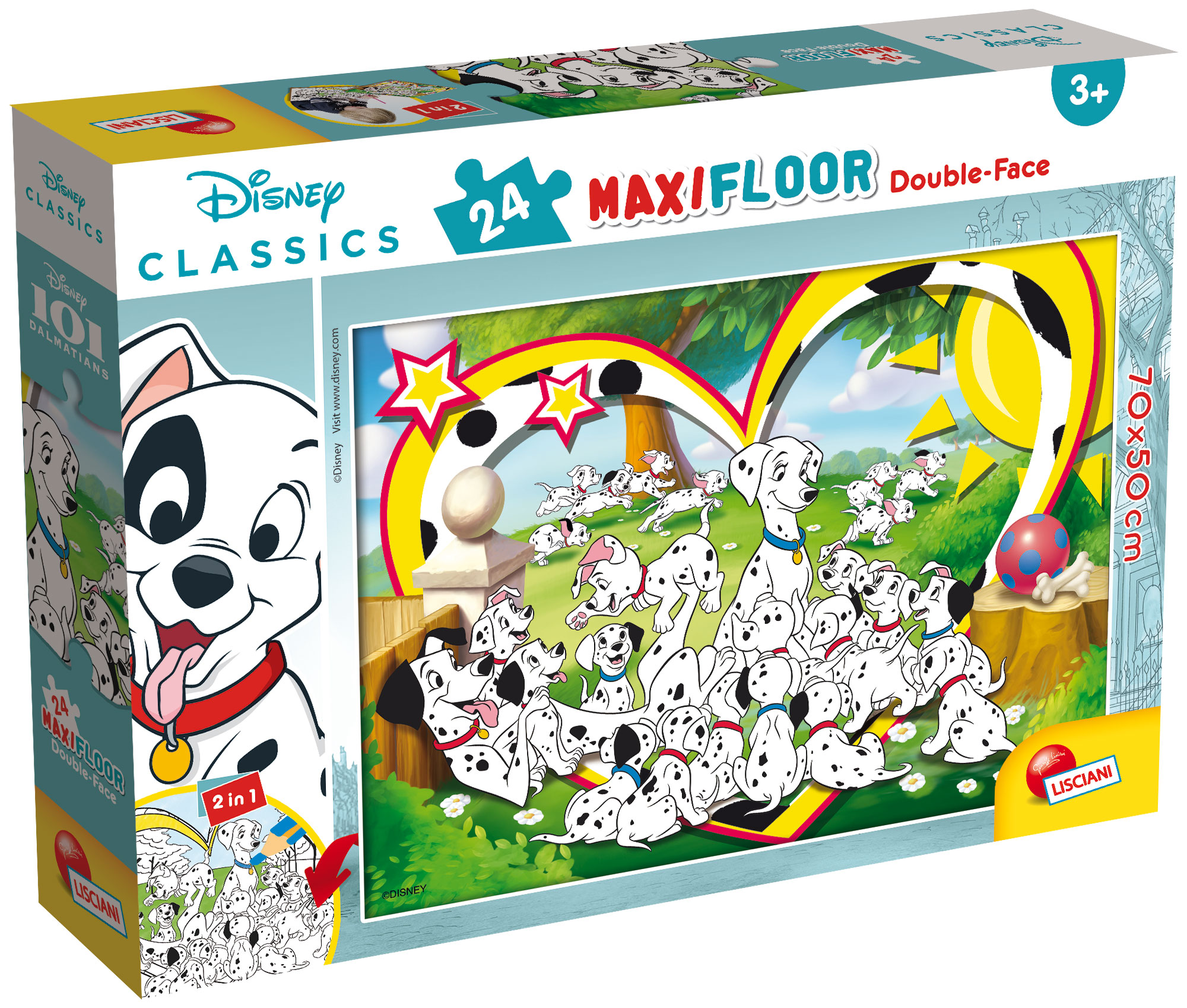 Lisciani Disney DF Maxi Floor 24 puzzle Carica 101 da colorare