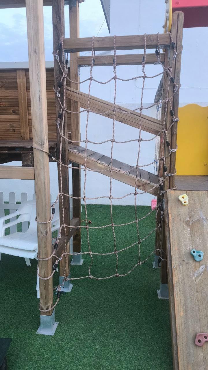 smallfoot 11876 rete arrampicata con ganci 200x150 cm corda