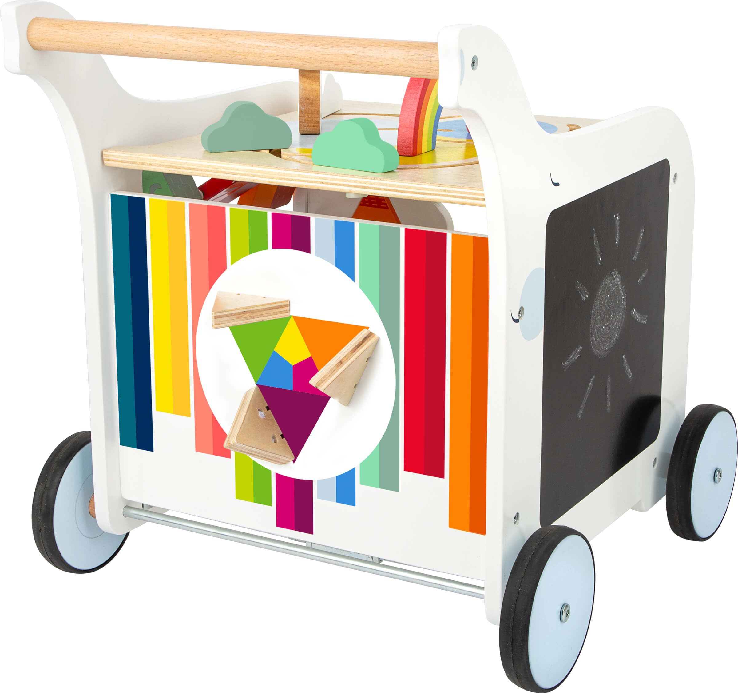 smallfoot 11607 Carrello Elefante Primi Passi Legno