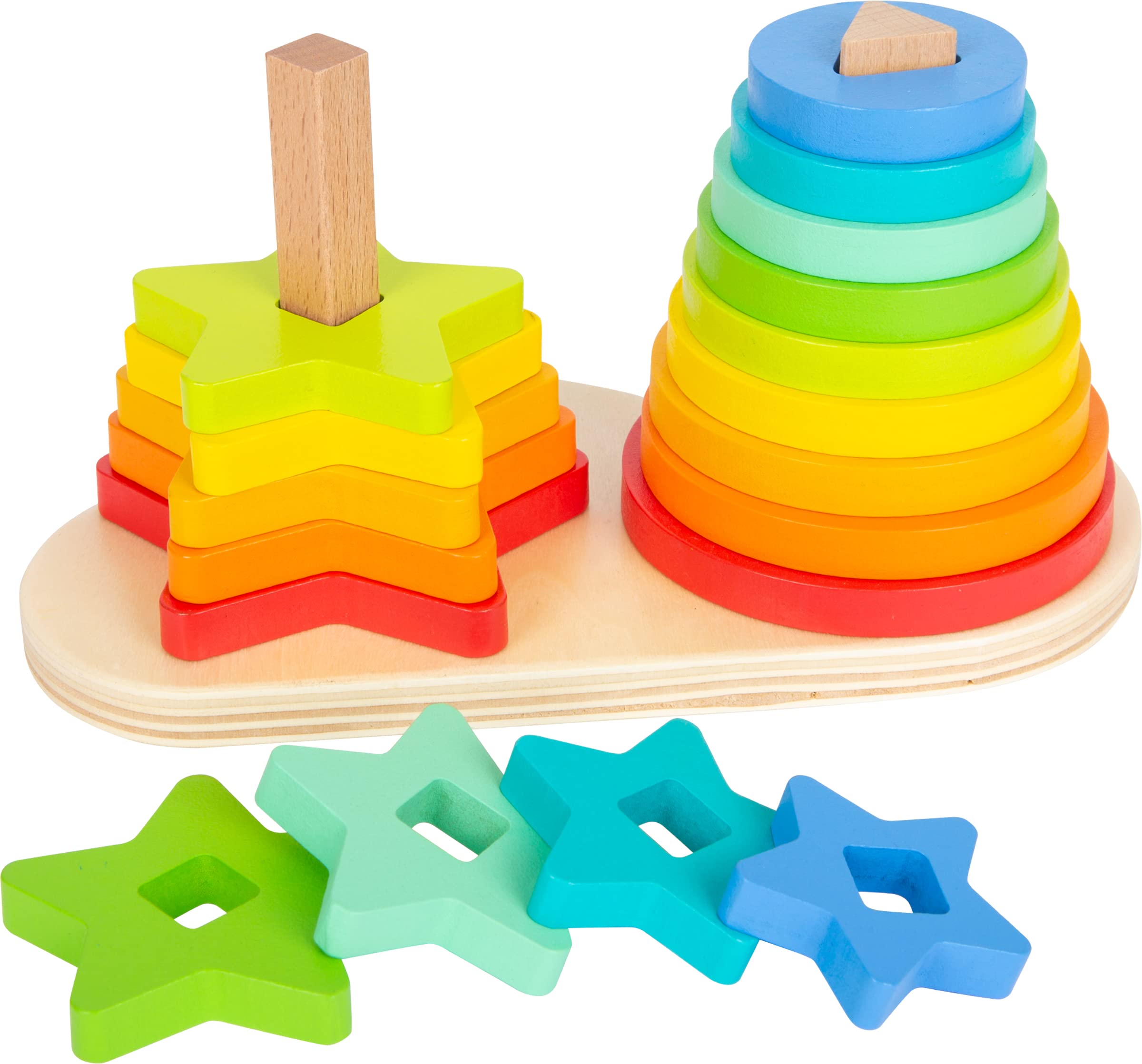 smallfoot 11720 Gioco Incastro Arcobaleno Legno 12 Mesi