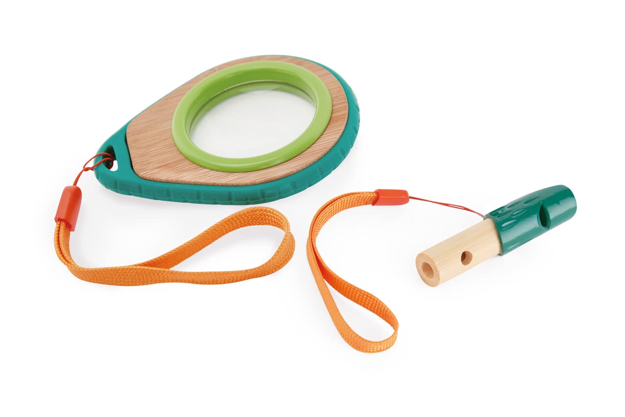Hape Nature Fun set esploratore fischietto lente per esterno