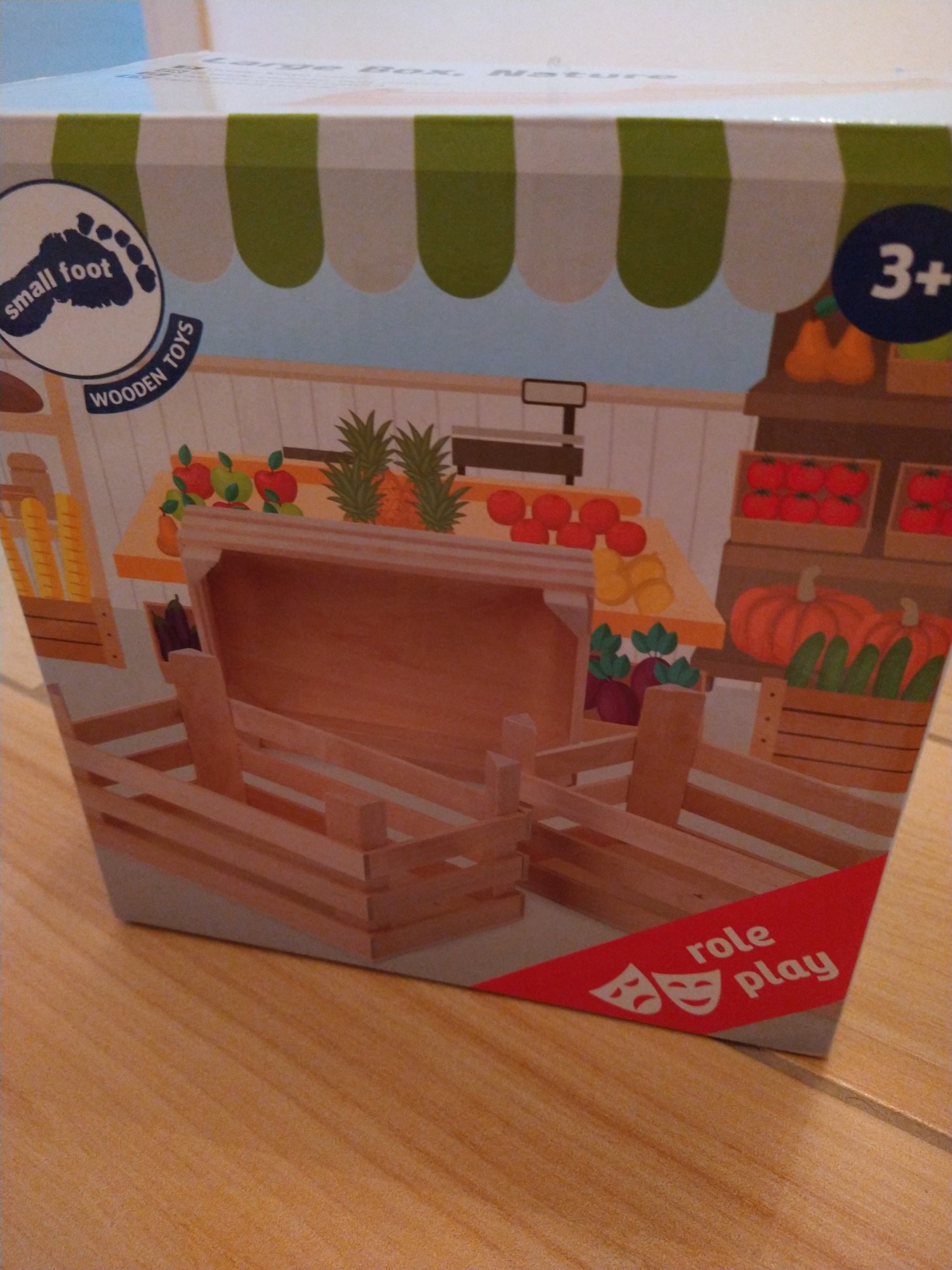 smallfoot Cassa natura cassette legno set 3 pezzi da dipingere