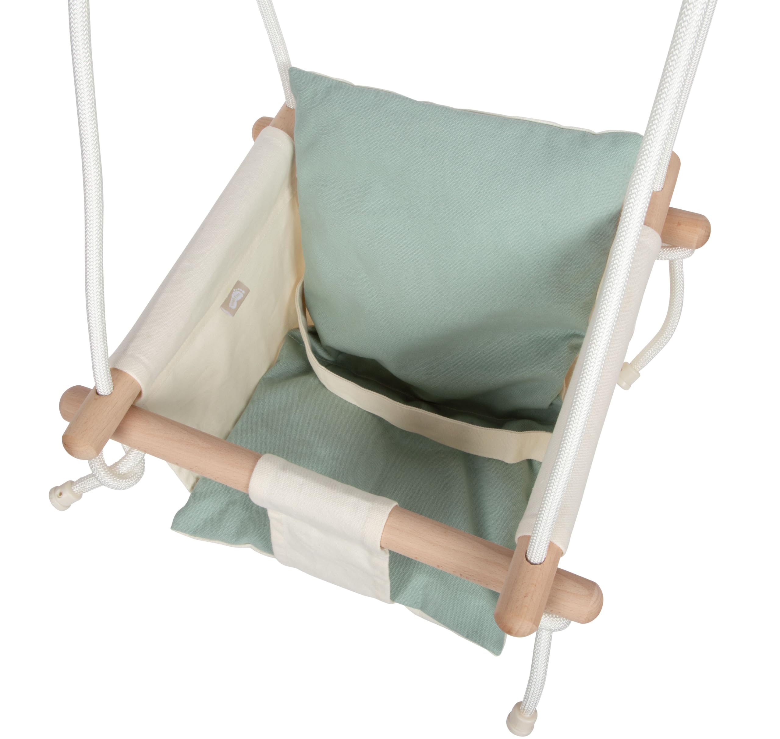 smallfoot 12800 altalena bebè beige con cuscino