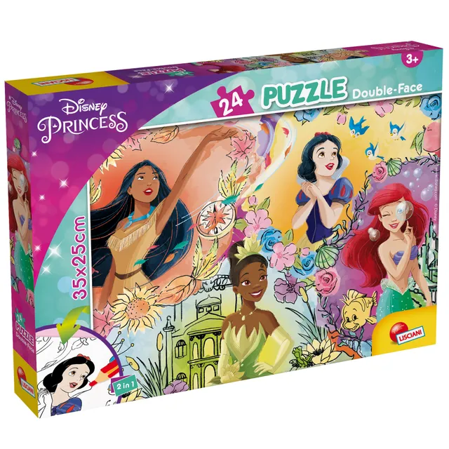 Lisciani Disney M-Plus puzzle 24 pezzi Princess colorabile