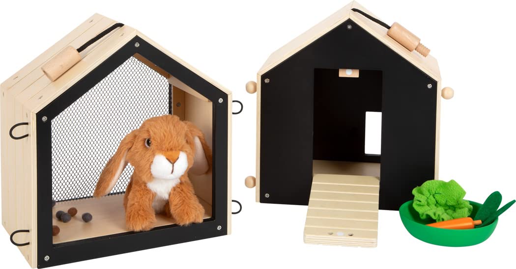 smallfoot Conigliera conigliera giocattolo legno con peluche