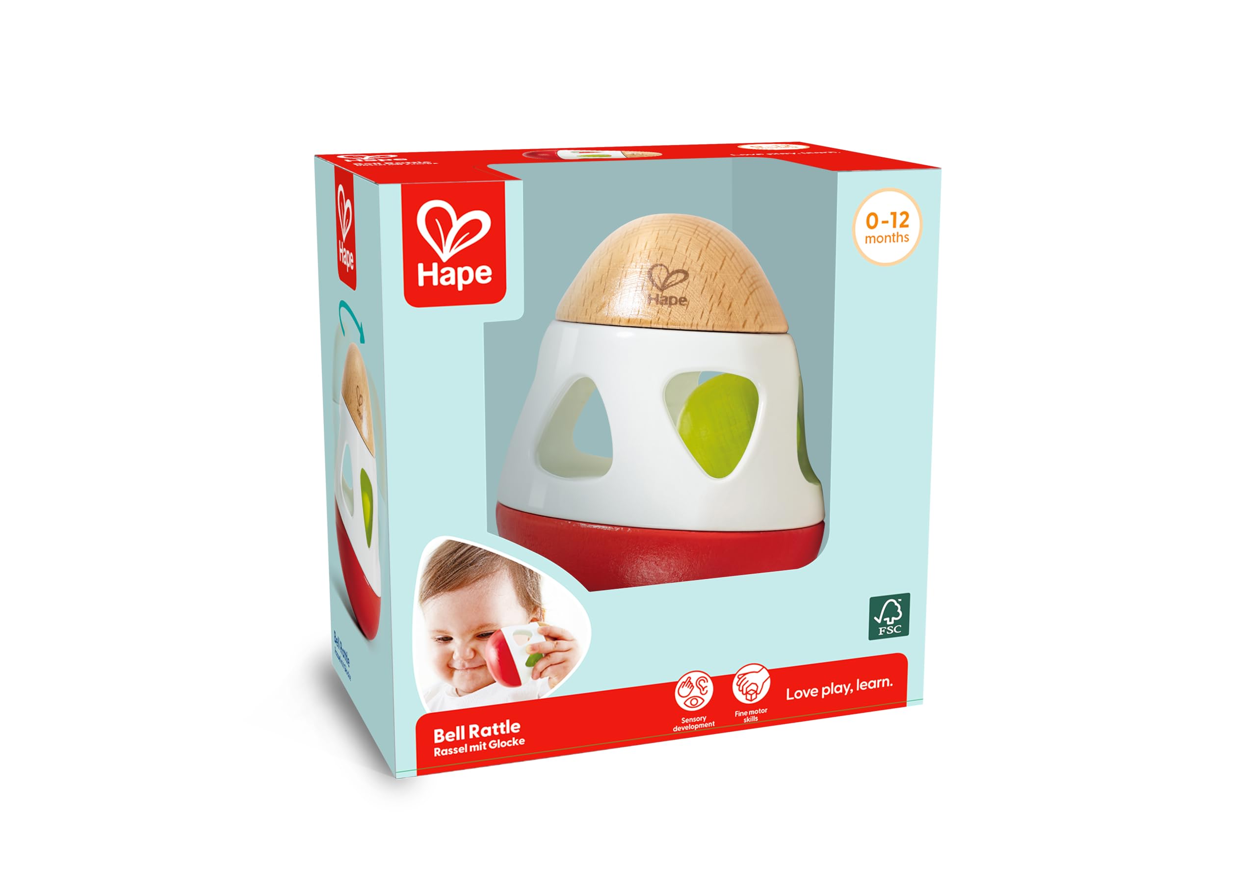 Hape Sonaglio con Campanello Gioco Neonato con Ritorno Boomerang