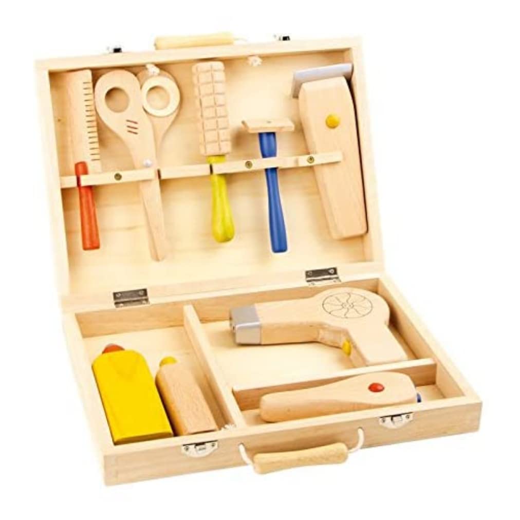 smallfoot 5845 valigetta parrucchiere legno 9 accessori
