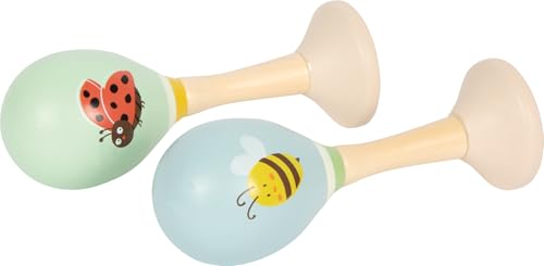 smallfoot Piccoli Amici 12726 maracas legno 2 pezzi animali