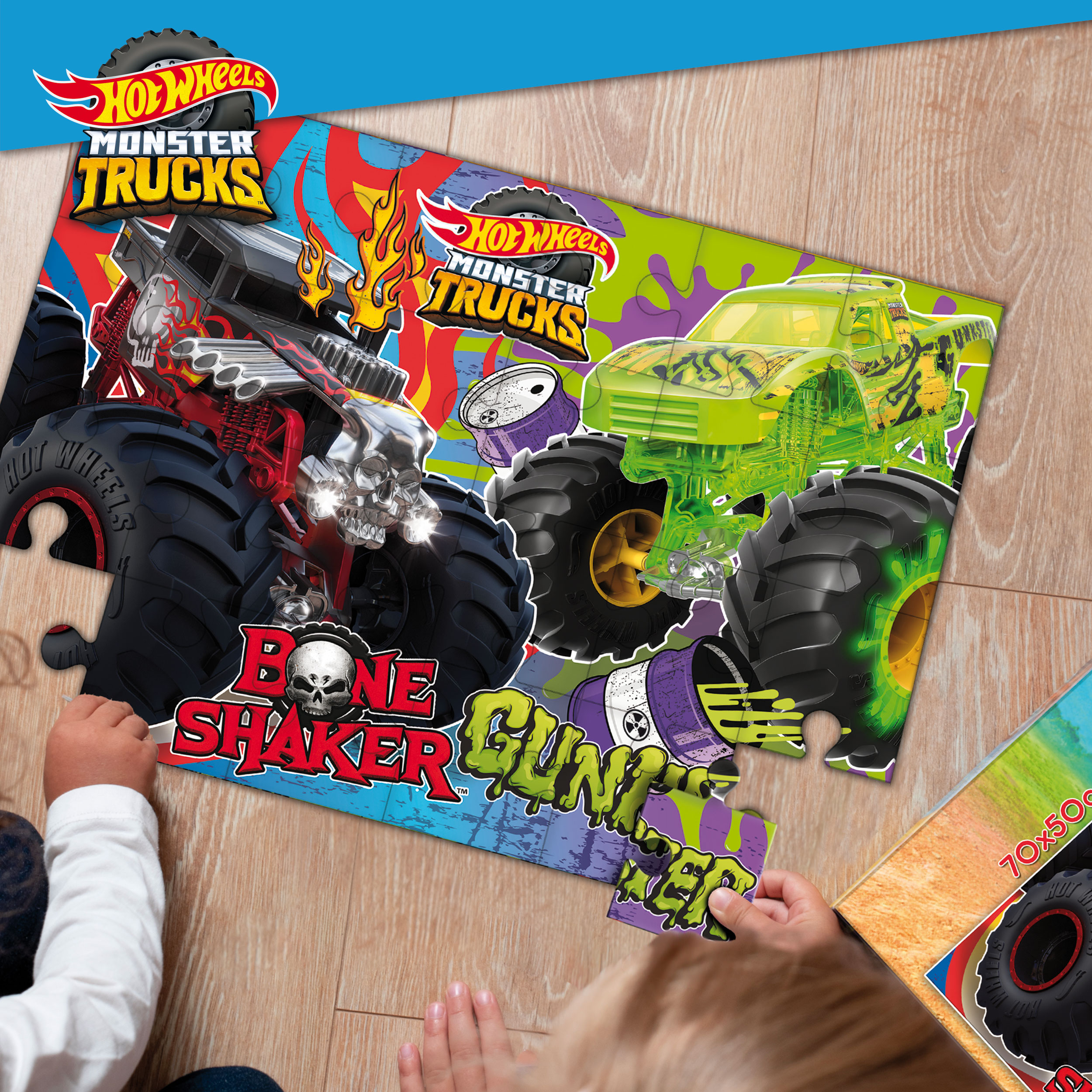 Hot Wheels Maxifloor 24 puzzle 24 pezzi monster truck