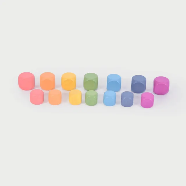Tickit Rainbow Wooden Cubes cubi legno arcobaleno 14 pezzi